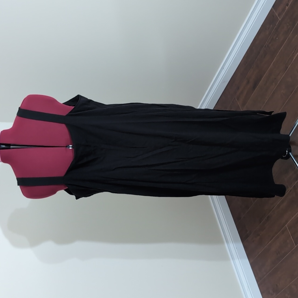 Joe Fresh| NWT Black Button Down Midi Dress Cotton Blend - Picture 4 of 15